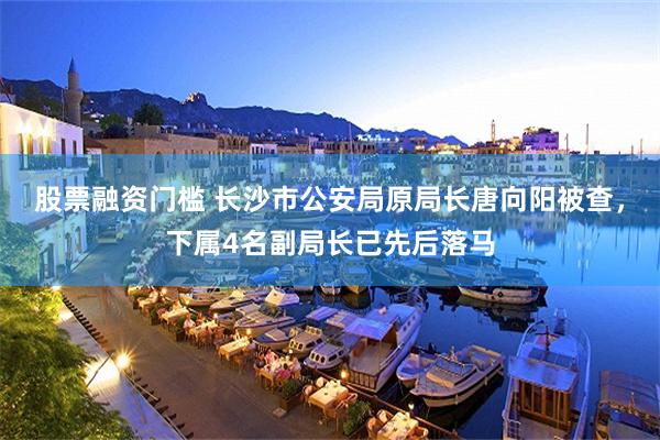 股票融资门槛 长沙市公安局原局长唐向阳被查，下属4名副局长已先后落马